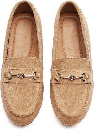 BGSTGUDS Women's Wide Loafers Shoes Cute Dressy Shoes Ladies Comfort Slip Ons Work Shoes