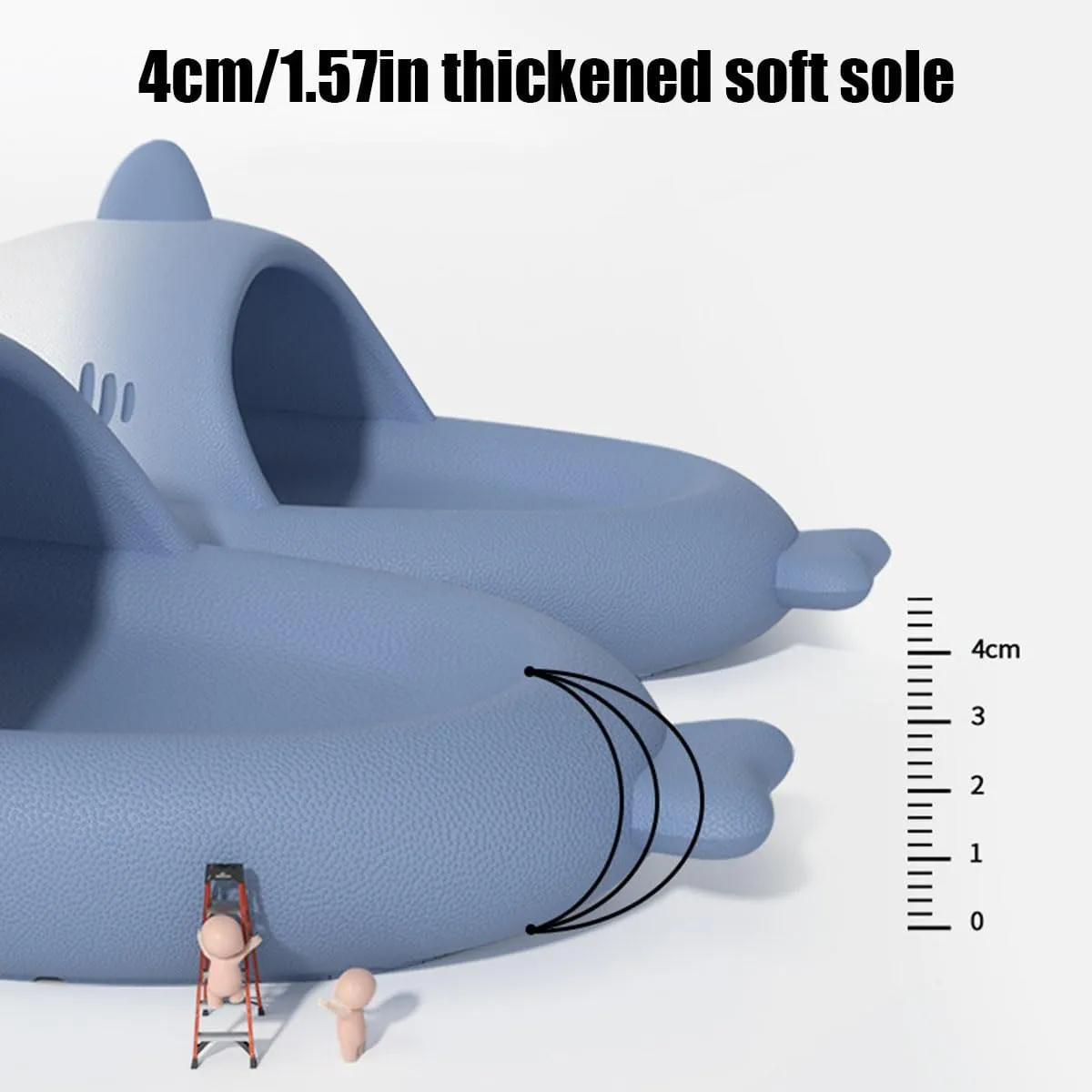 Big Eye Shark Slides, 2024 New Big Eye Sharklas Originales Slippers For Men Women, Non-Slip Cloud Shark Sandals