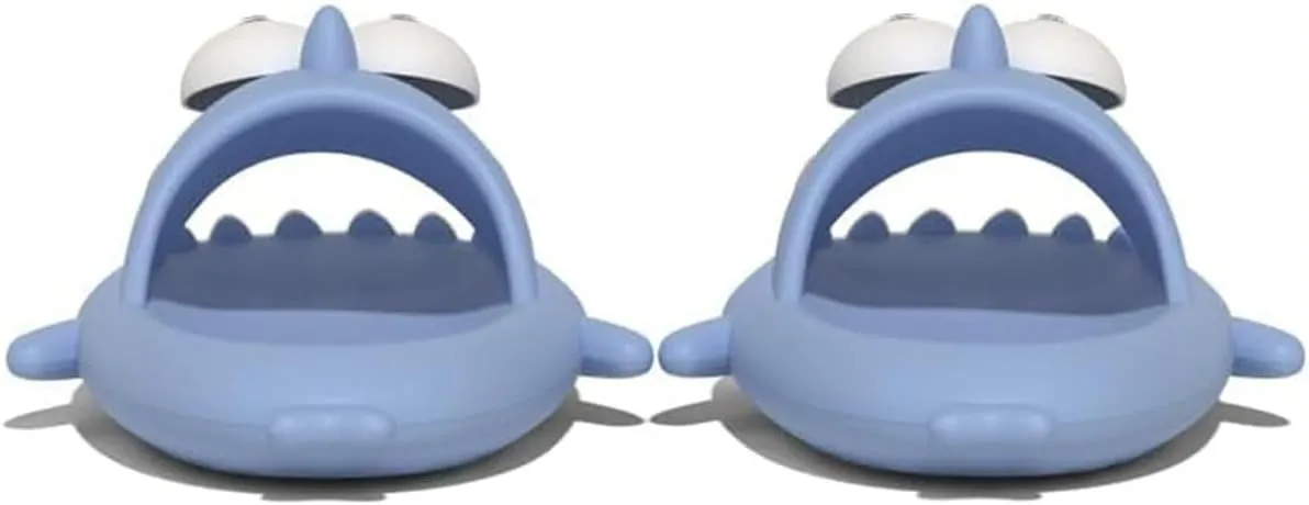 Big Eye Shark Slides, 2024 New Big Eye Sharklas Originales Slippers For Men Women, Non-Slip Cloud Shark Sandals