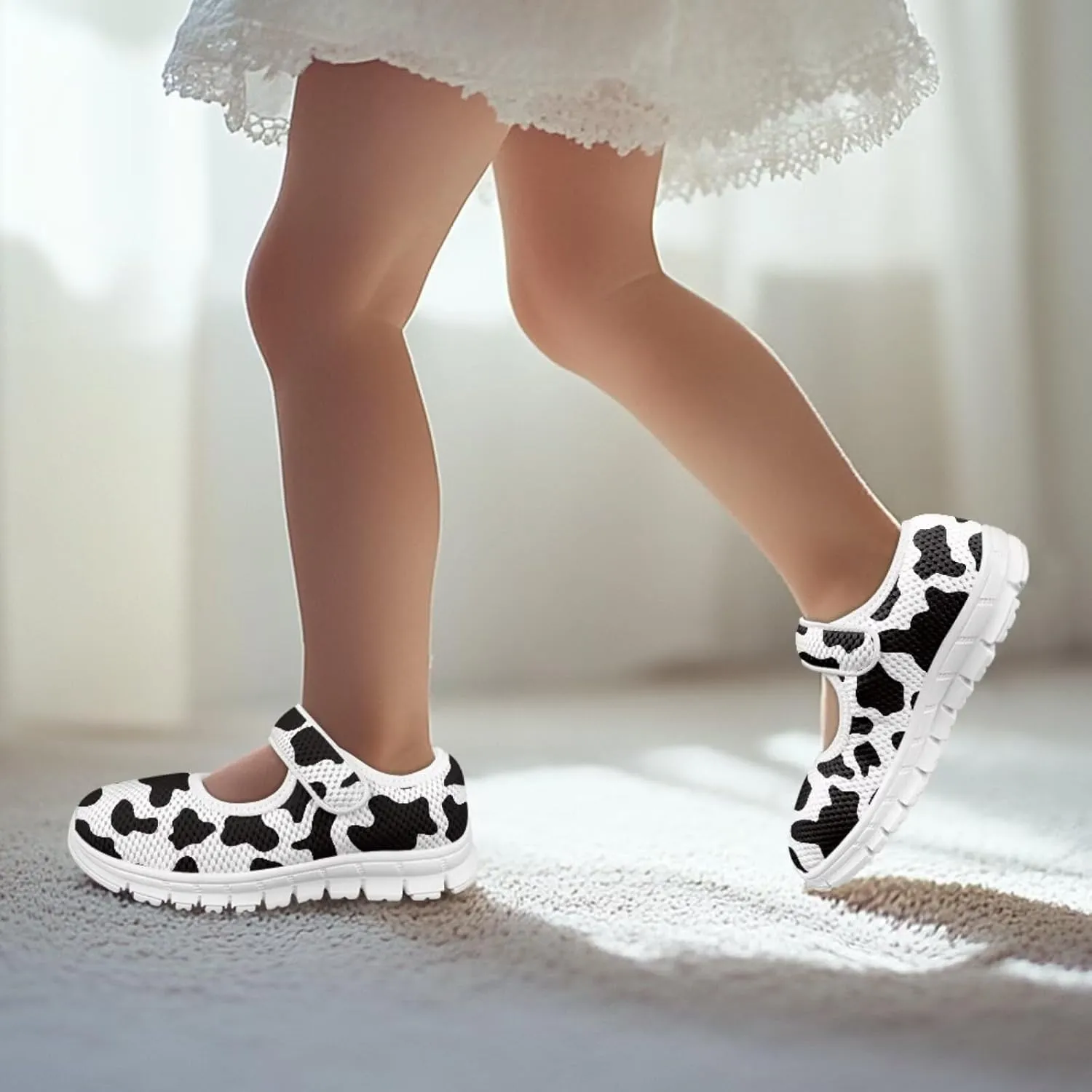 BIGCARJOB Mary Janes Sneakers for Toddle Girls Flats Dress Shoes Cute Mary Janes Shoes