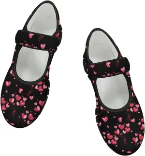 Binienty Casual Mary Jane Shoes for Women Buckle Strap Mesh Flats Women Dressy Comfortable Slip Ons