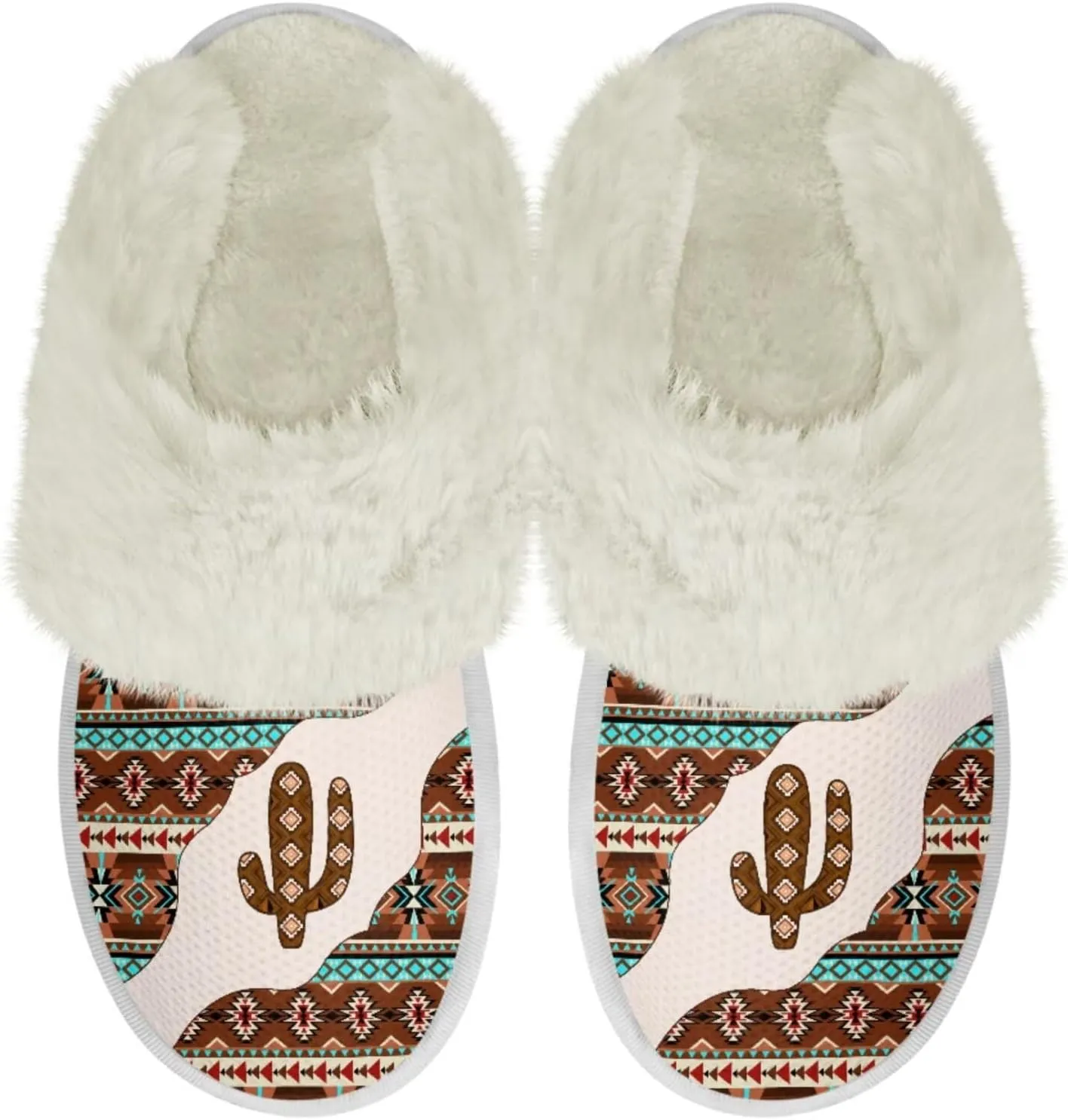 Binienty Slippers for Women Indoor Warm Comfy Slip On Fluffy Bedroom House Slippers Anti-Skid