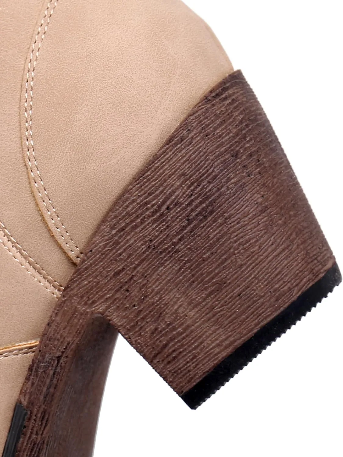 Blikcon Women's Modern Western Cowboy Distressed Boot with Pull-Up Tabs