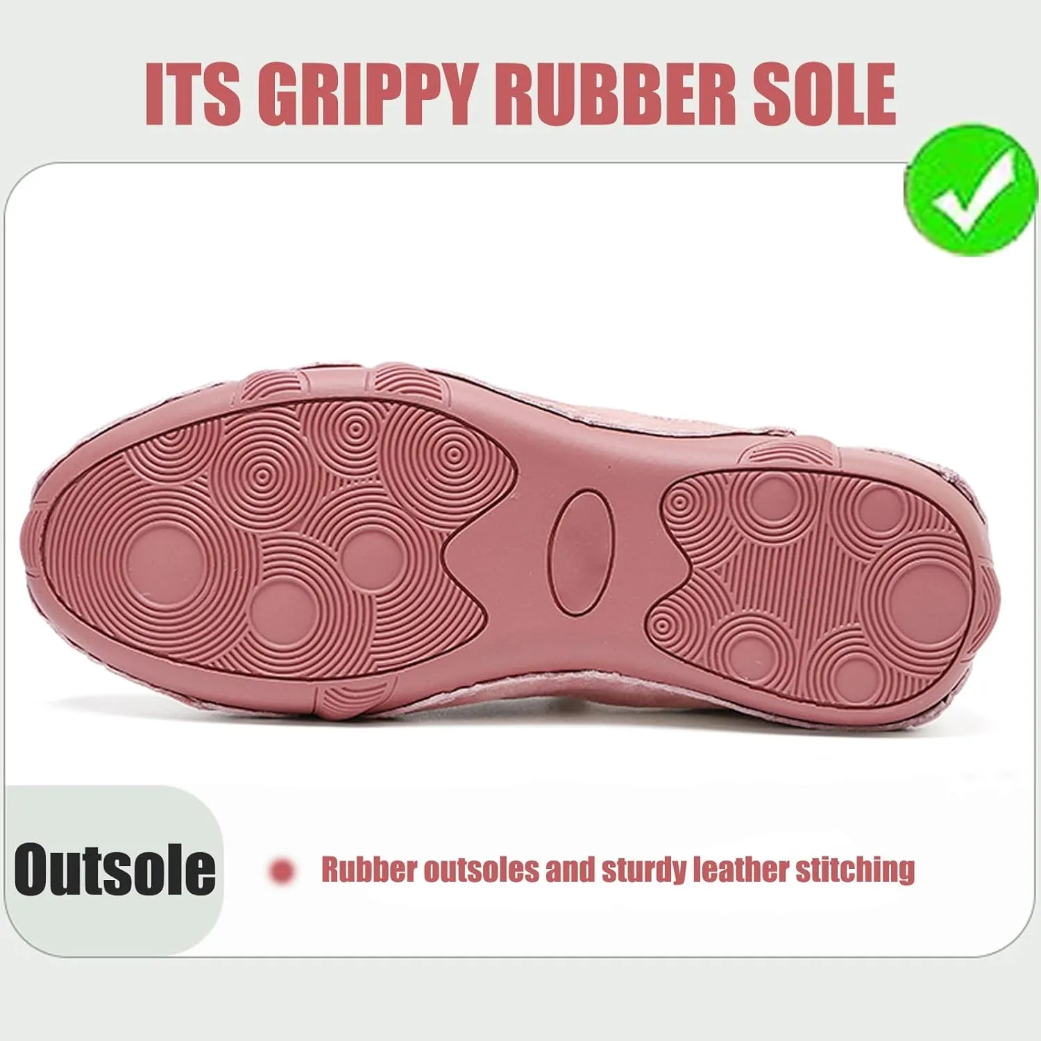 Boxpopla Women's Outdoor Mesh Trail Shoes for Hiking & Walking,Leather Breathable Mesh Casual Sneakers Non-Slip Slip On Lightweight Summer Sports Shoes Comfort Soft Driving Shoes