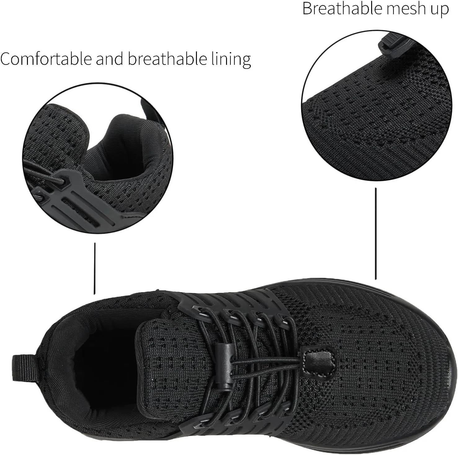 Boy's Fashion Air Running Tennis Shoes Gym Lightweight Slip On Walking Athletic Sneakers