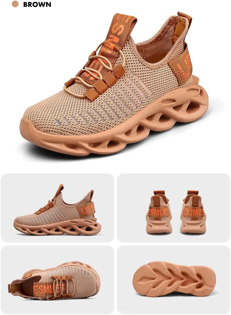 Boys Girls Lightweight Running Shoes Kids Slip On Athletic Walking Sneakers for Toddler/Little Kid/Big Kid