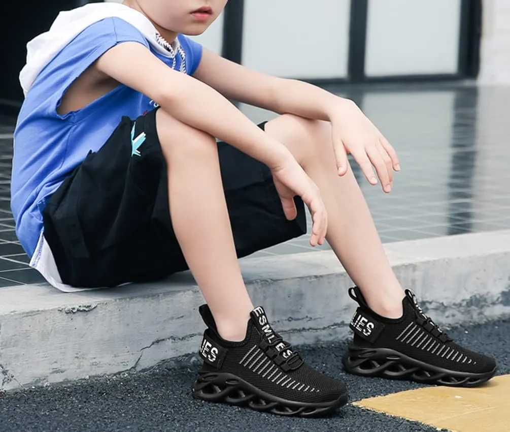 Boys Girls Lightweight Running Shoes Kids Slip On Athletic Walking Sneakers for Toddler/Little Kid/Big Kid