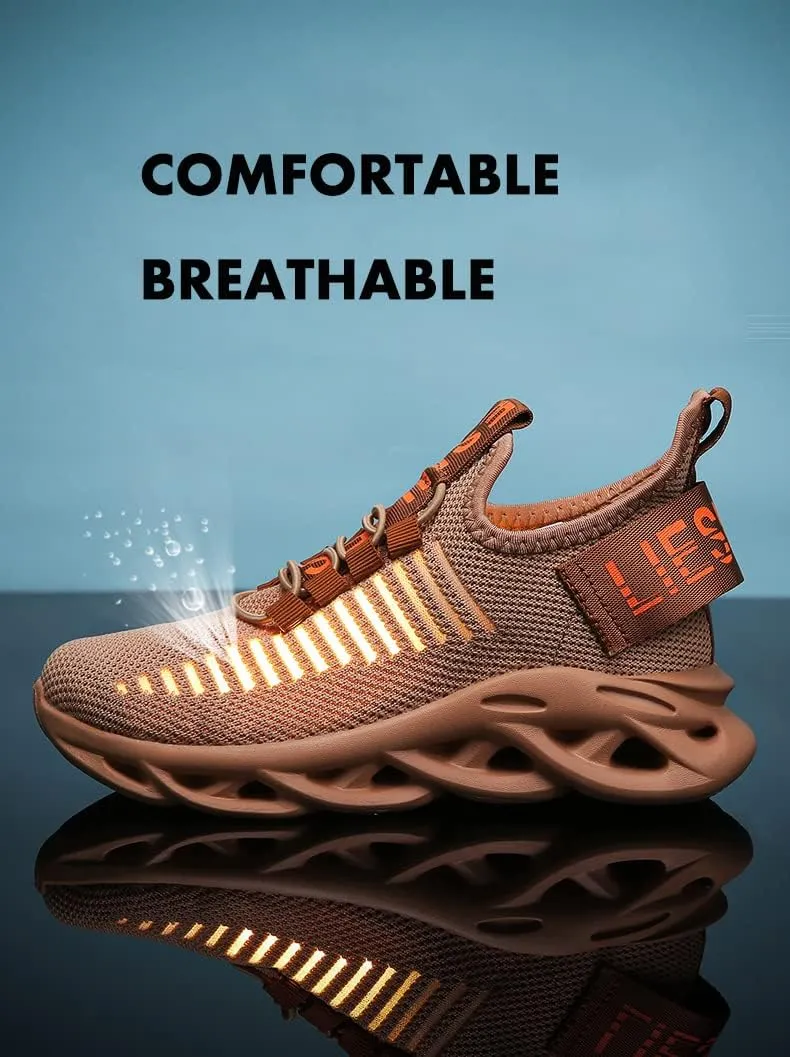 Boys Girls Lightweight Running Shoes Kids Slip On Athletic Walking Sneakers for Toddler/Little Kid/Big Kid