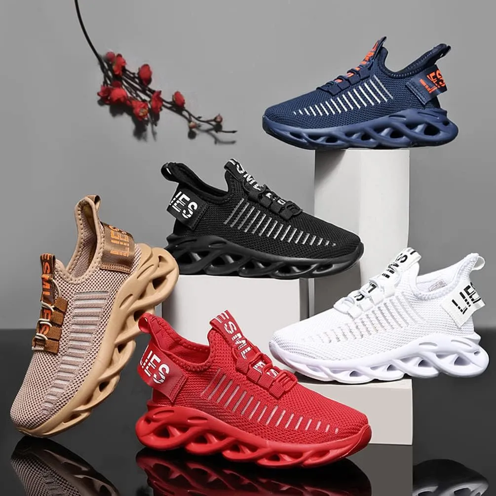 Boys Girls Lightweight Running Shoes Kids Slip On Athletic Walking Sneakers for Toddler/Little Kid/Big Kid