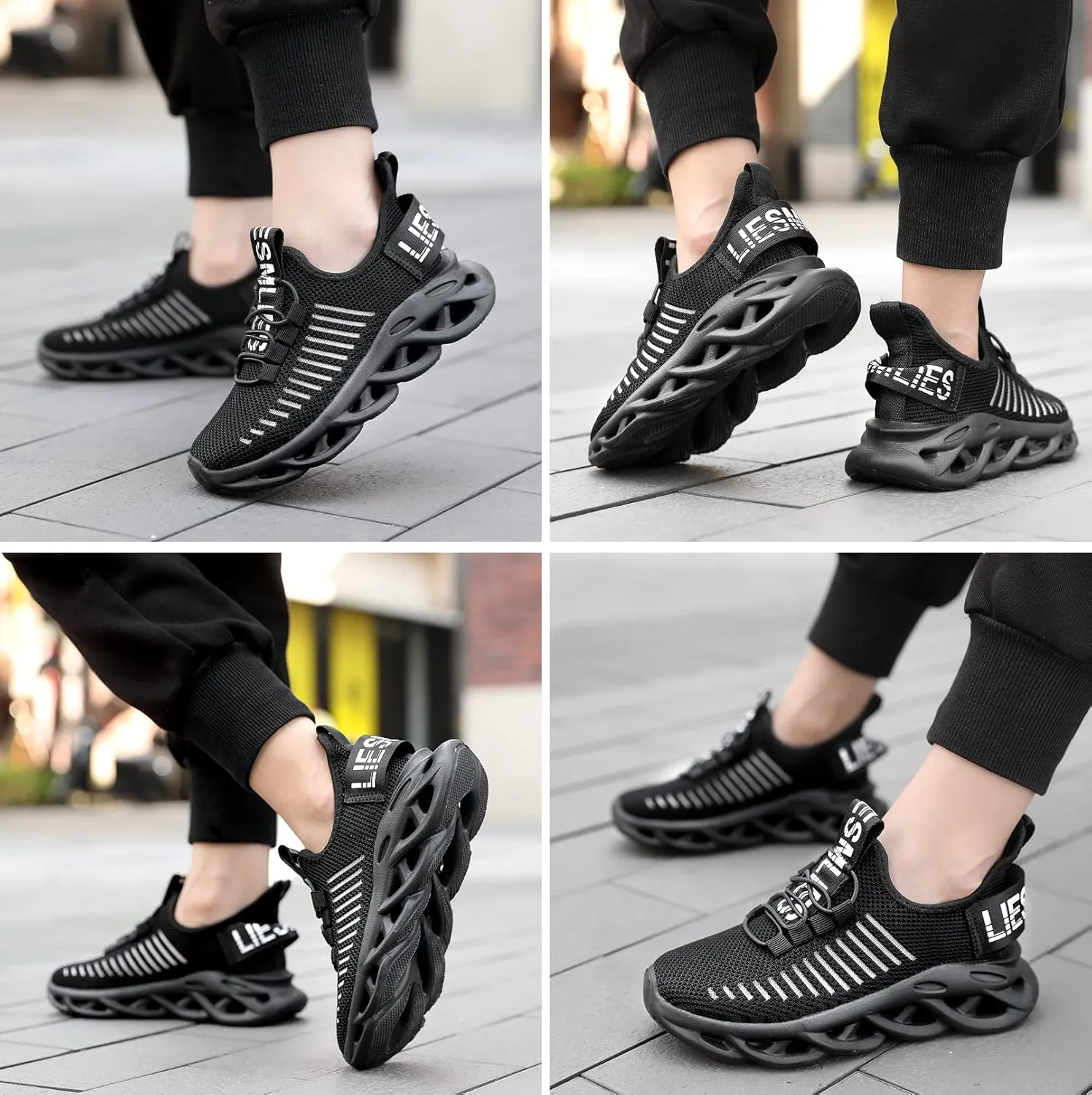Boys Girls Lightweight Running Shoes Kids Slip On Athletic Walking Sneakers for Toddler/Little Kid/Big Kid