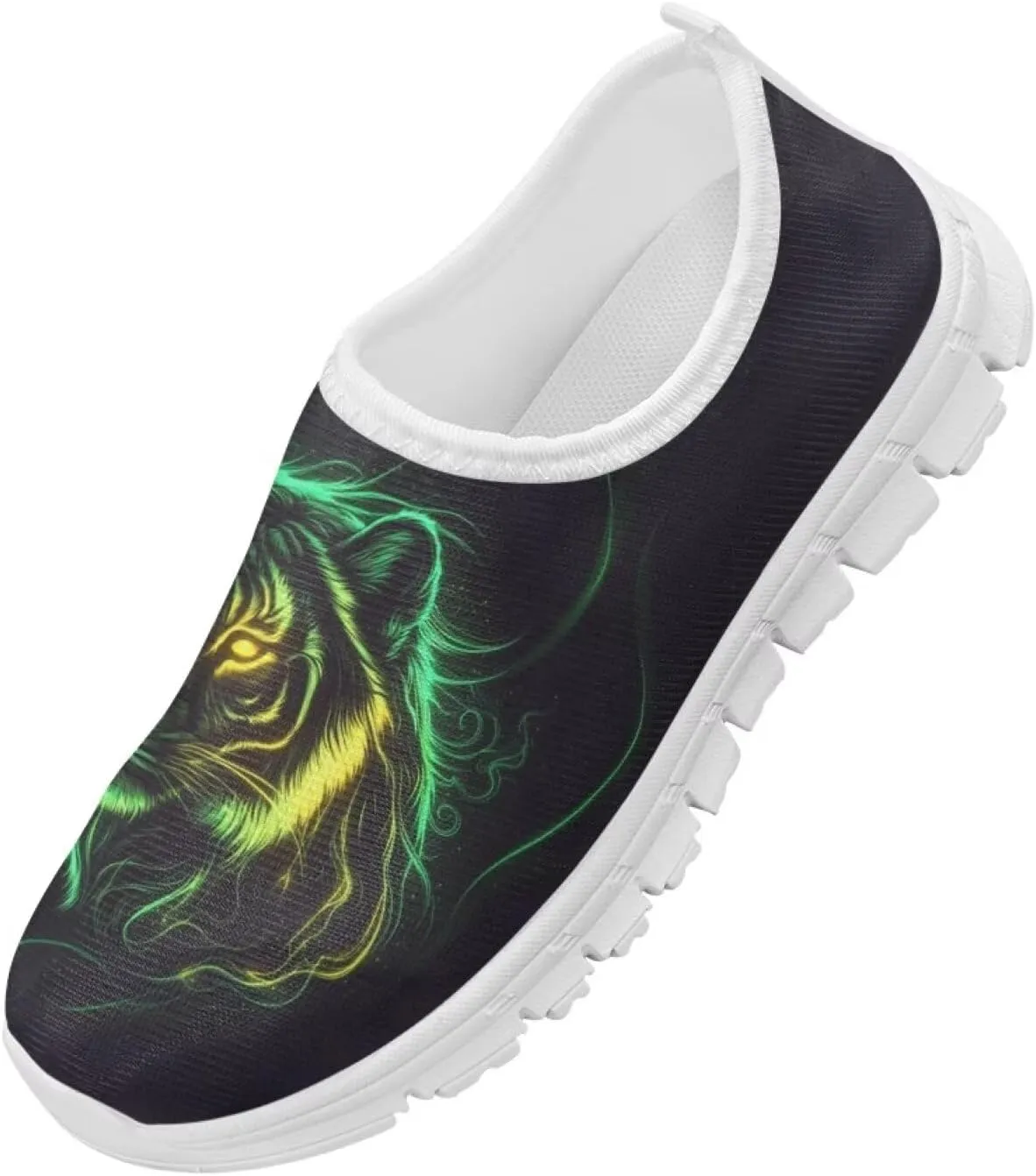 Boys Slip On Shoes Sneakers Cool Kids Tennis Gym Shoes Neon Themed