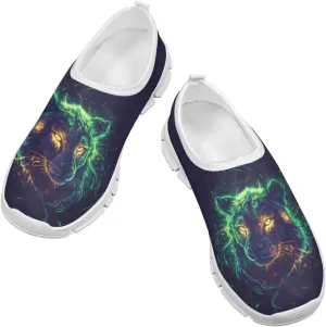 Boys Slip On Shoes Sneakers Cool Kids Tennis Gym Shoes Neon Themed