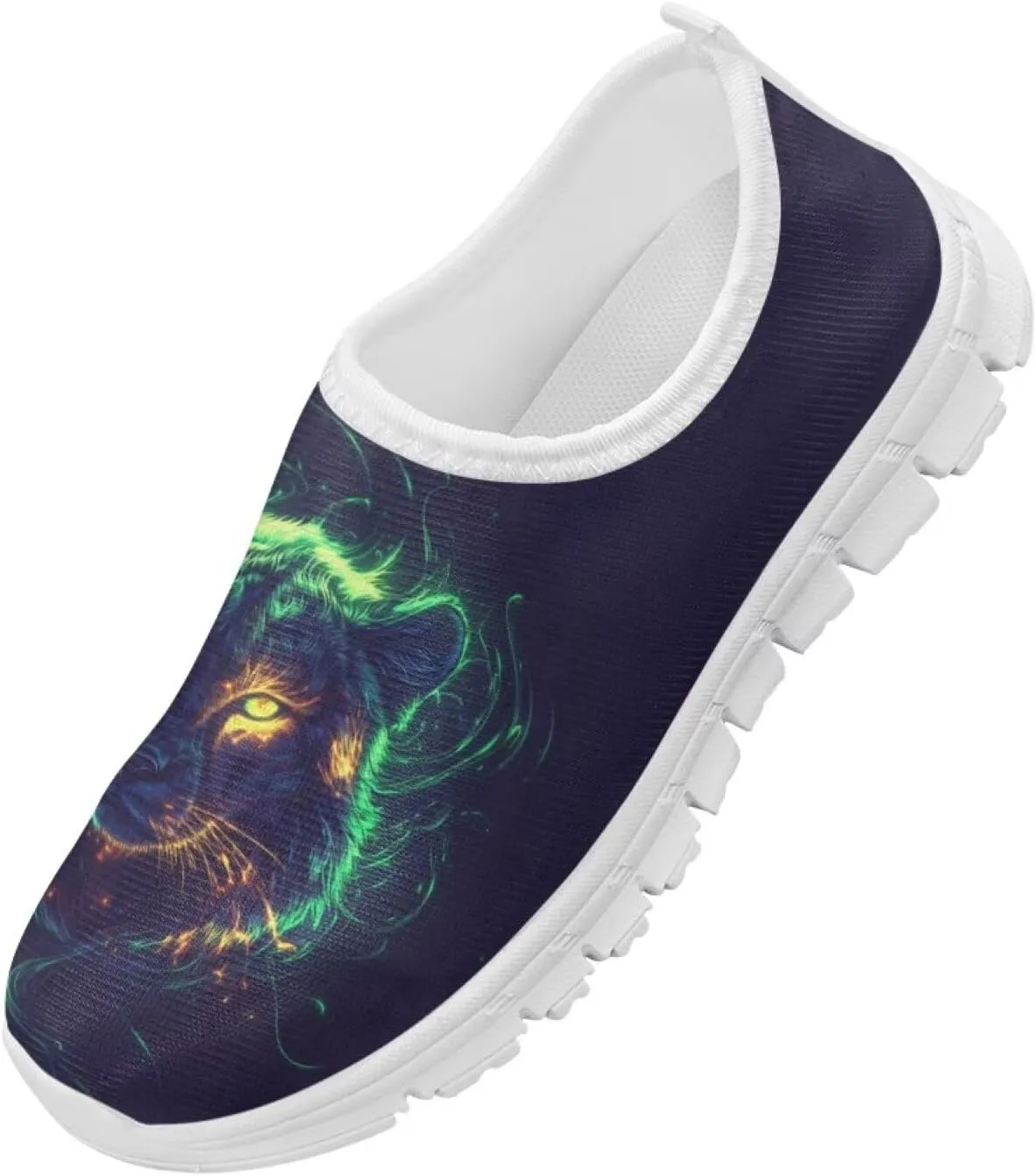 Boys Slip On Shoes Sneakers Cool Kids Tennis Gym Shoes Neon Themed