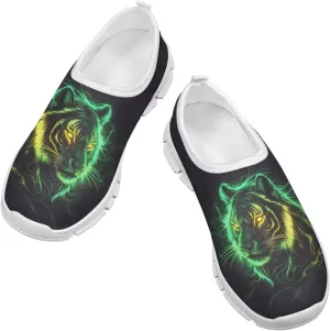 Boys Slip On Shoes Sneakers Cool Kids Tennis Gym Shoes Neon Themed