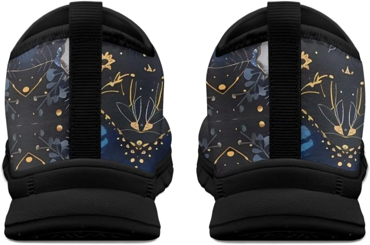 Butterfly Pattern Casual Shoes for Women Slip on Running Sneakers, Lightweight Loafers Sport Shoes