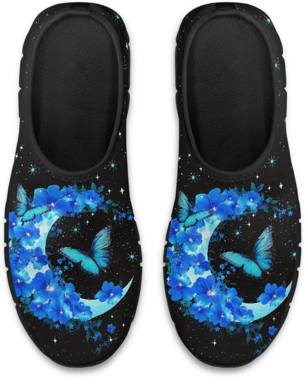 Butterfly Pattern Casual Shoes for Women Slip on Running Sneakers, Lightweight Loafers Sport Shoes