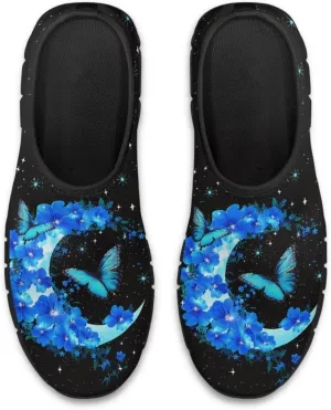 Butterfly Pattern Casual Shoes for Women Slip on Running Sneakers, Lightweight Loafers Sport Shoes