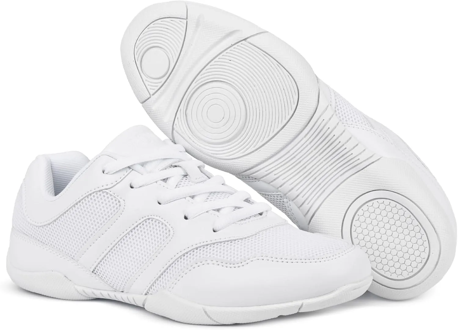 CADIDL Cheer Shoes for Women White Cheerleading Athletic Dance Shoes Girls Flats Tennis Walking Sneakers