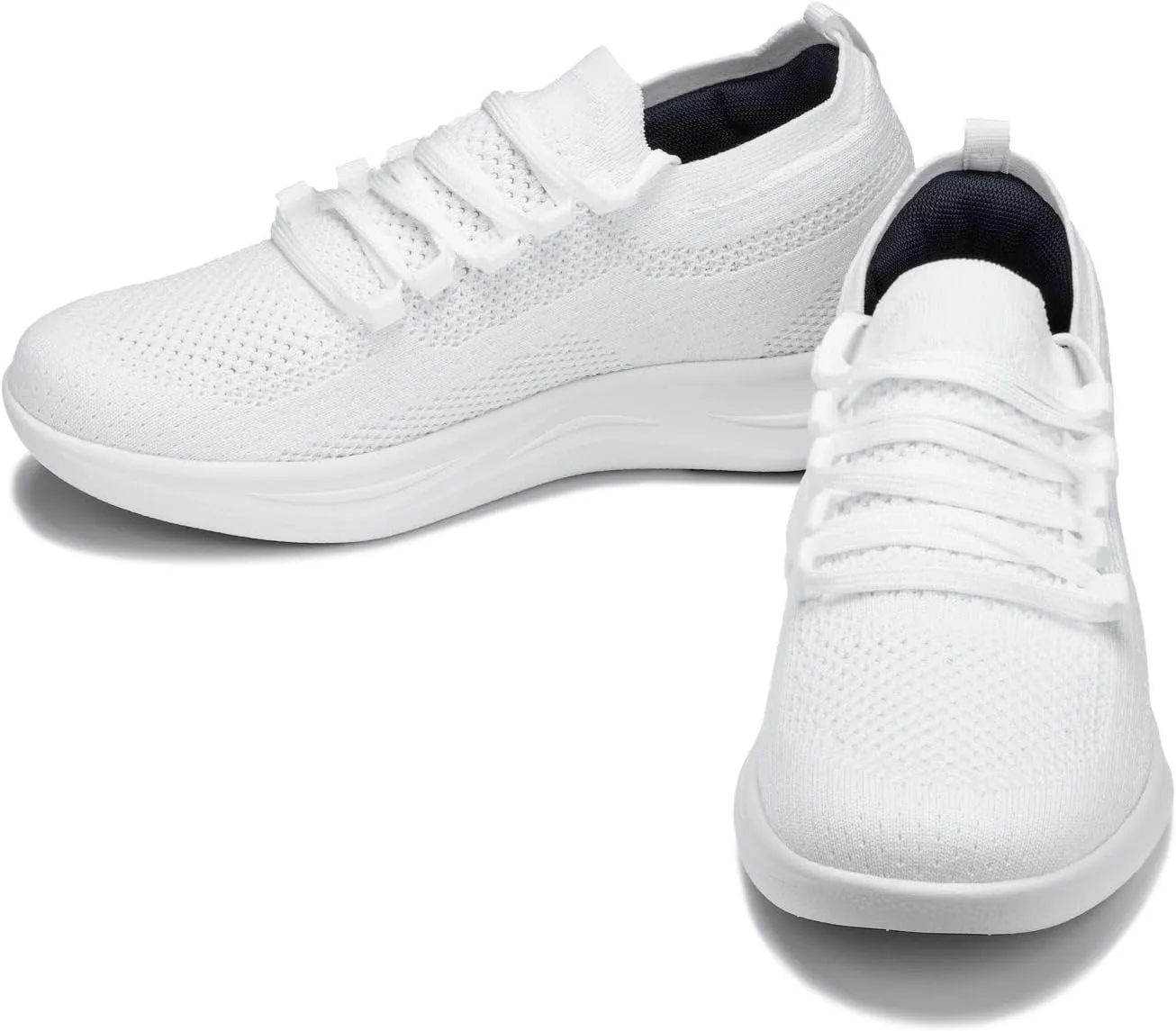 CALTO Men's Invisible Height Increasing Elevator Shoes - Super Lightweight Knitted Sporty Sneakers - 2.4 Inches Taller