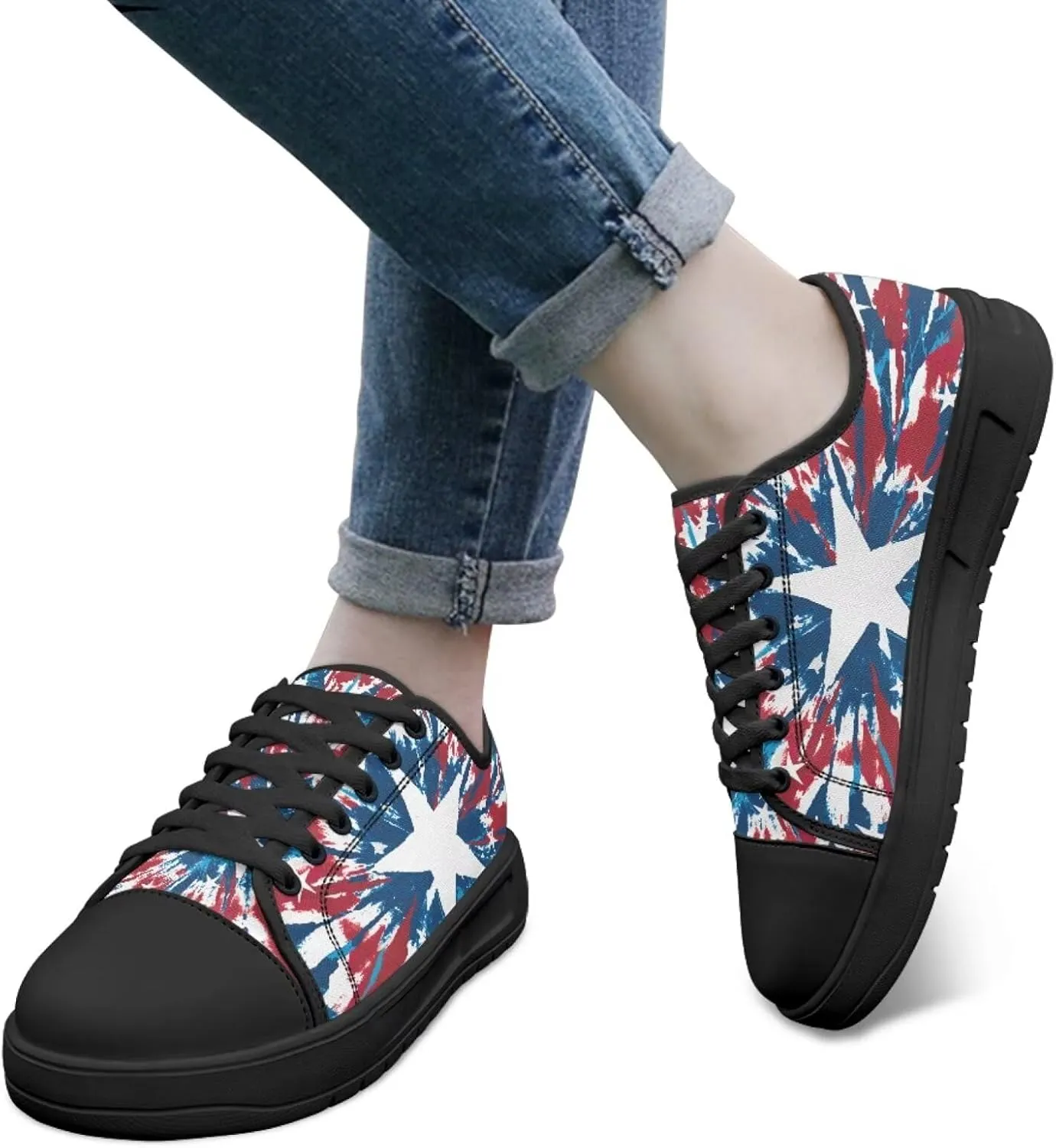 Canvas Shoes for Women Platform Sneakers Slip on Lace-up Walking Flats Outdoor Lightweight Tennis Shoe