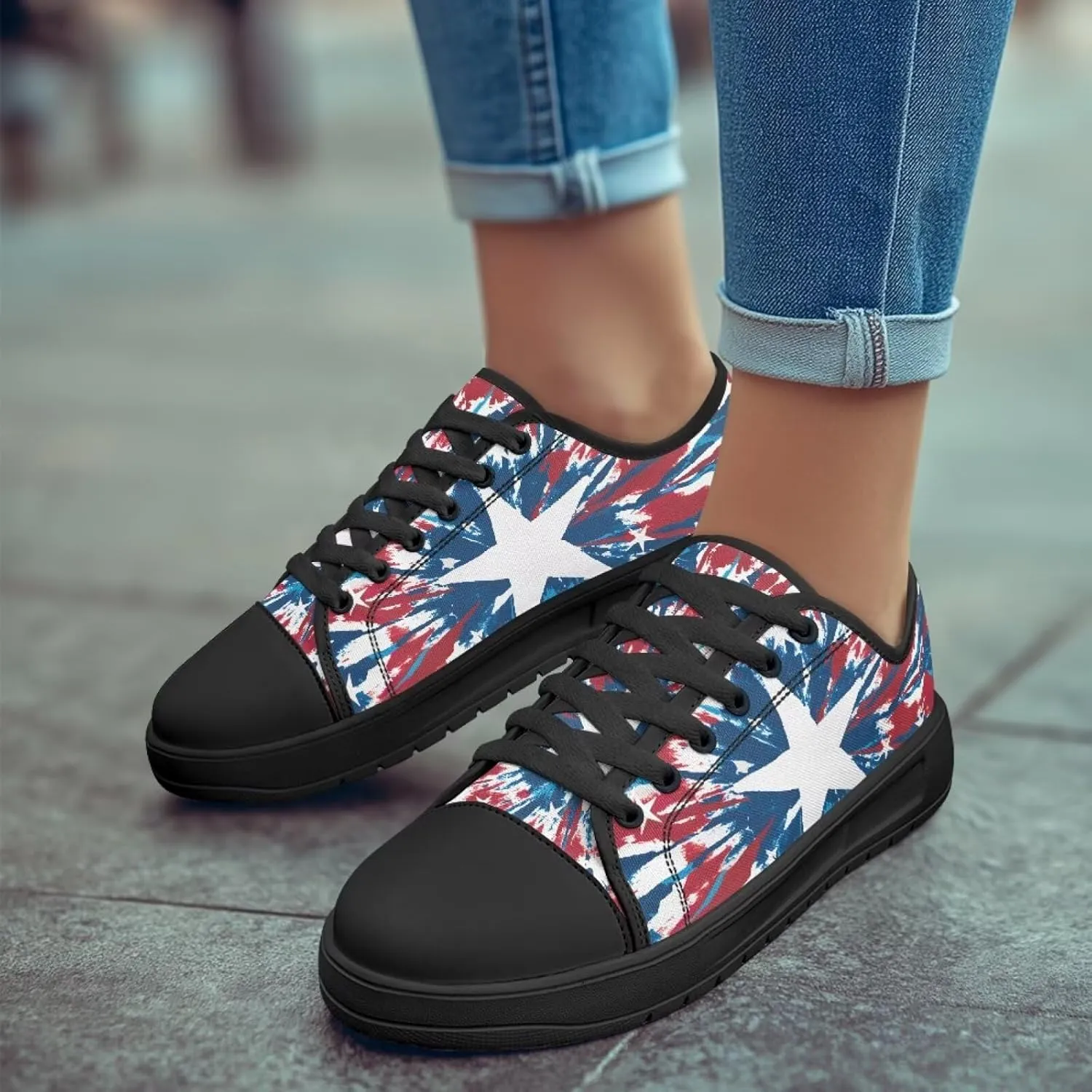 Canvas Shoes for Women Platform Sneakers Slip on Lace-up Walking Flats Outdoor Lightweight Tennis Shoe