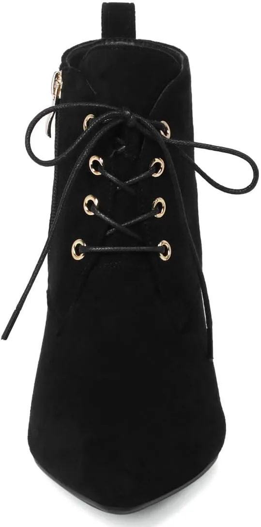 Caradise Womens Wingtip Oxford Boots Lace Up Vintage Chunky Combat Boots