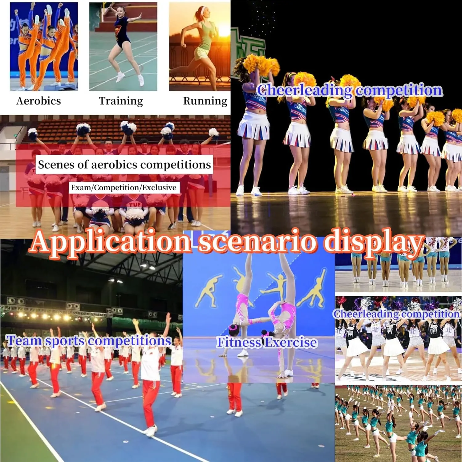 Cheer Shoes Women Dancing Sneakers Training Competition Comfortable Girls Cheerleading Tumbling Exercise Aerobic Fitness Kids Youth Adults