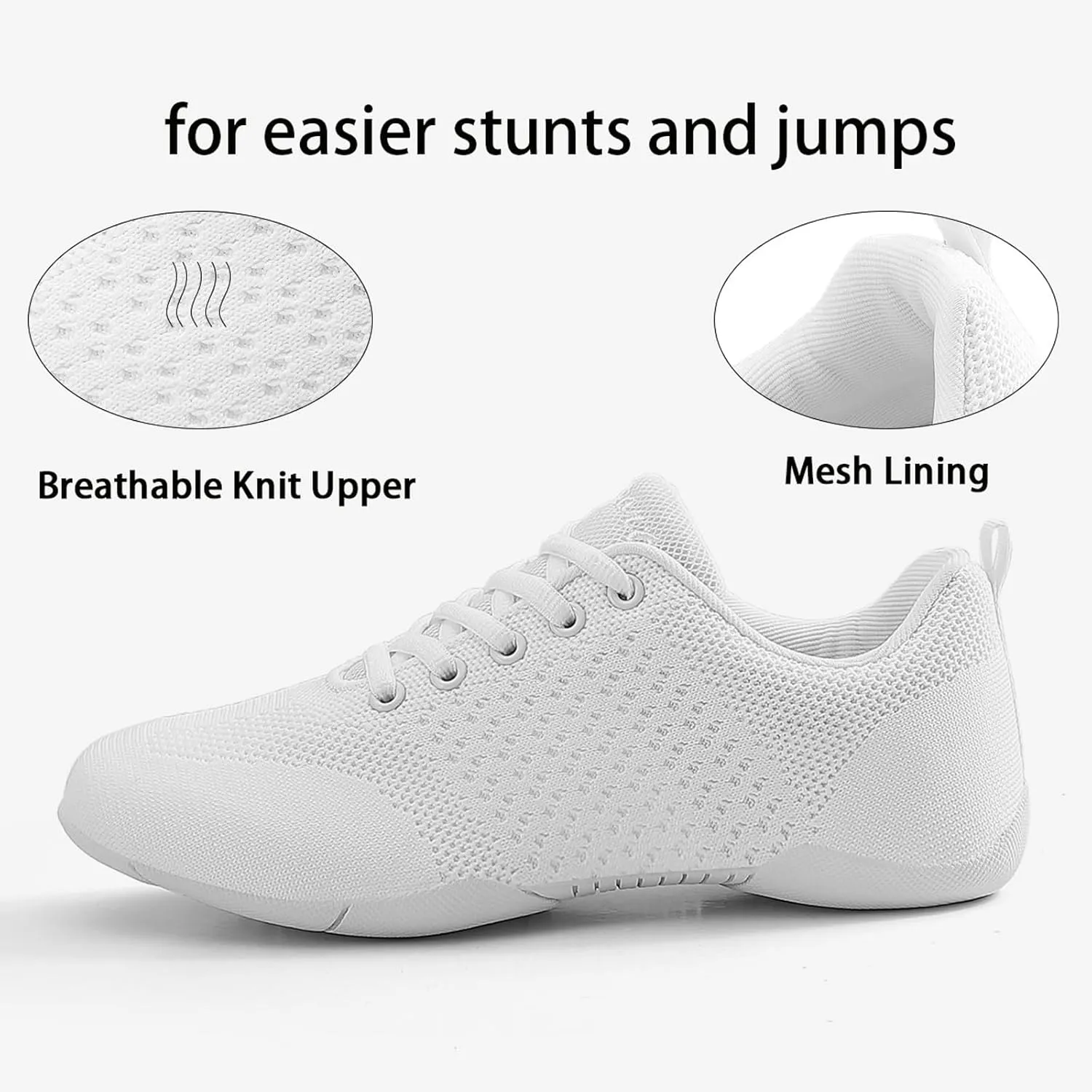 Cheerleading Shoes Girls Dance Cheer Sneakers Women Tumbling Exercise Aerobic Fitness Dance Training