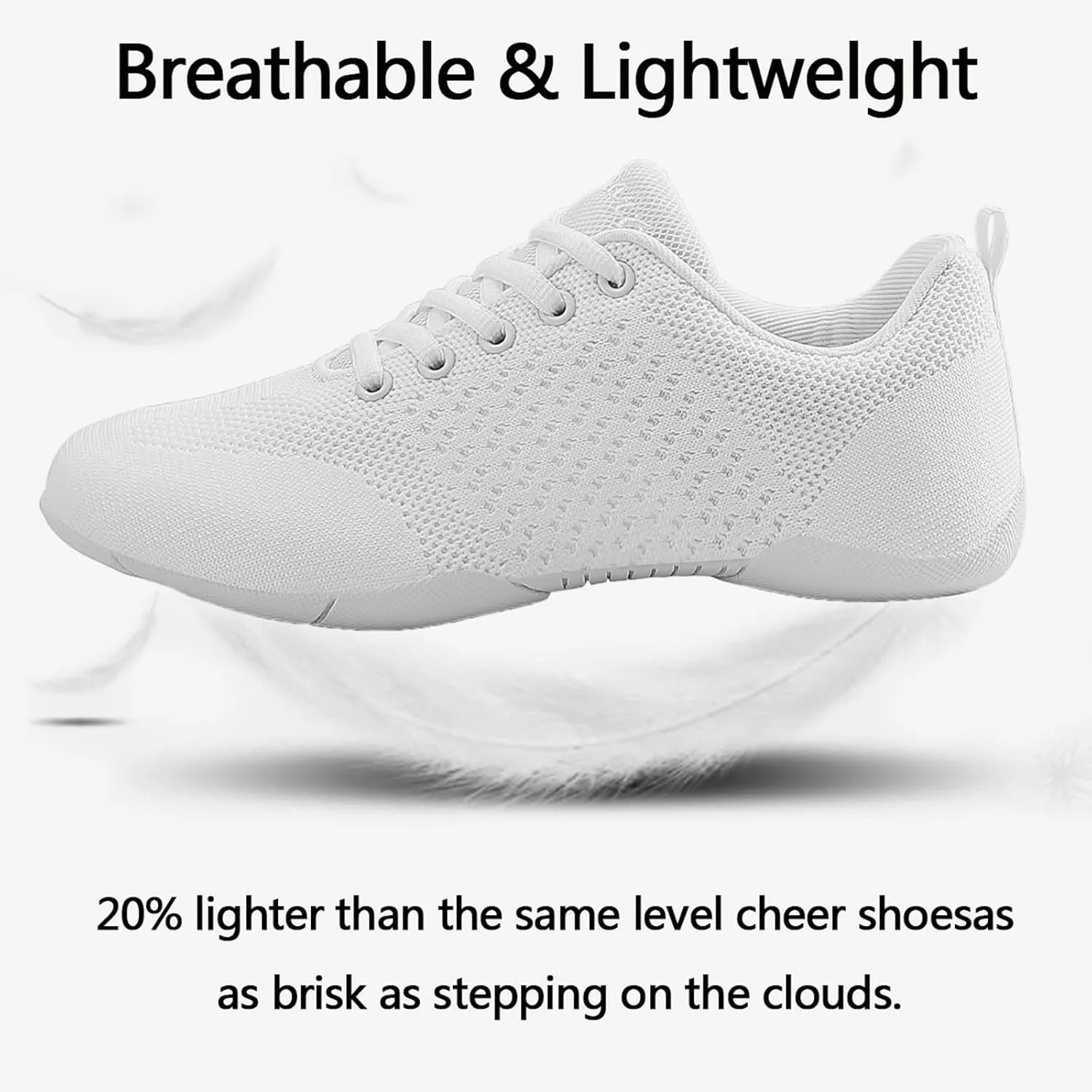 Cheerleading Shoes Girls Dance Cheer Sneakers Women Tumbling Exercise Aerobic Fitness Dance Training
