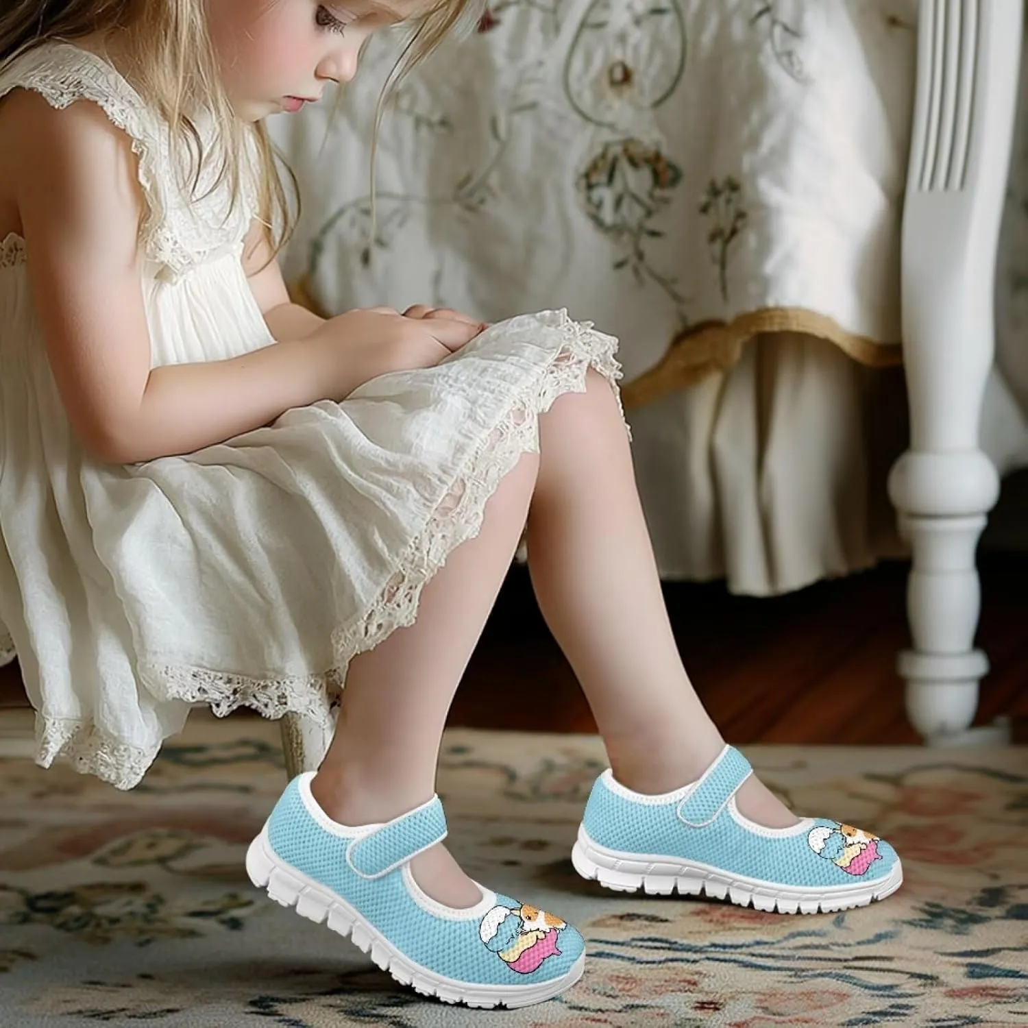 Coloranimal Mary Jane Shoes for Girls Princess Shoes Ballet Flats Girls Dress Shoes Single Buckle Uniform Shoes Casual Mary Jane Flats