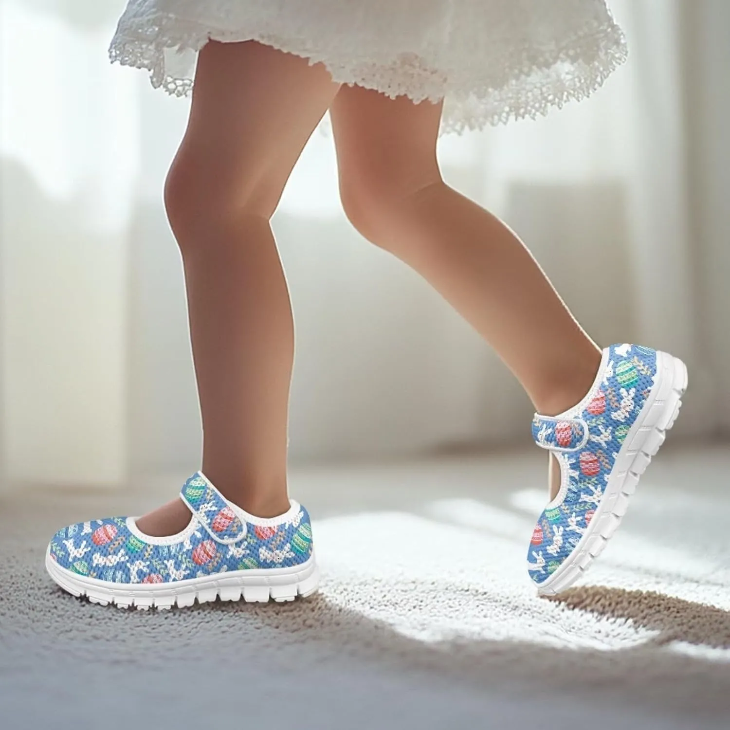 Coloranimal Mary Jane Shoes for Girls Princess Shoes Casual Dance Shoes School Uniform Shoes Easter Theme Mary Jane Flats