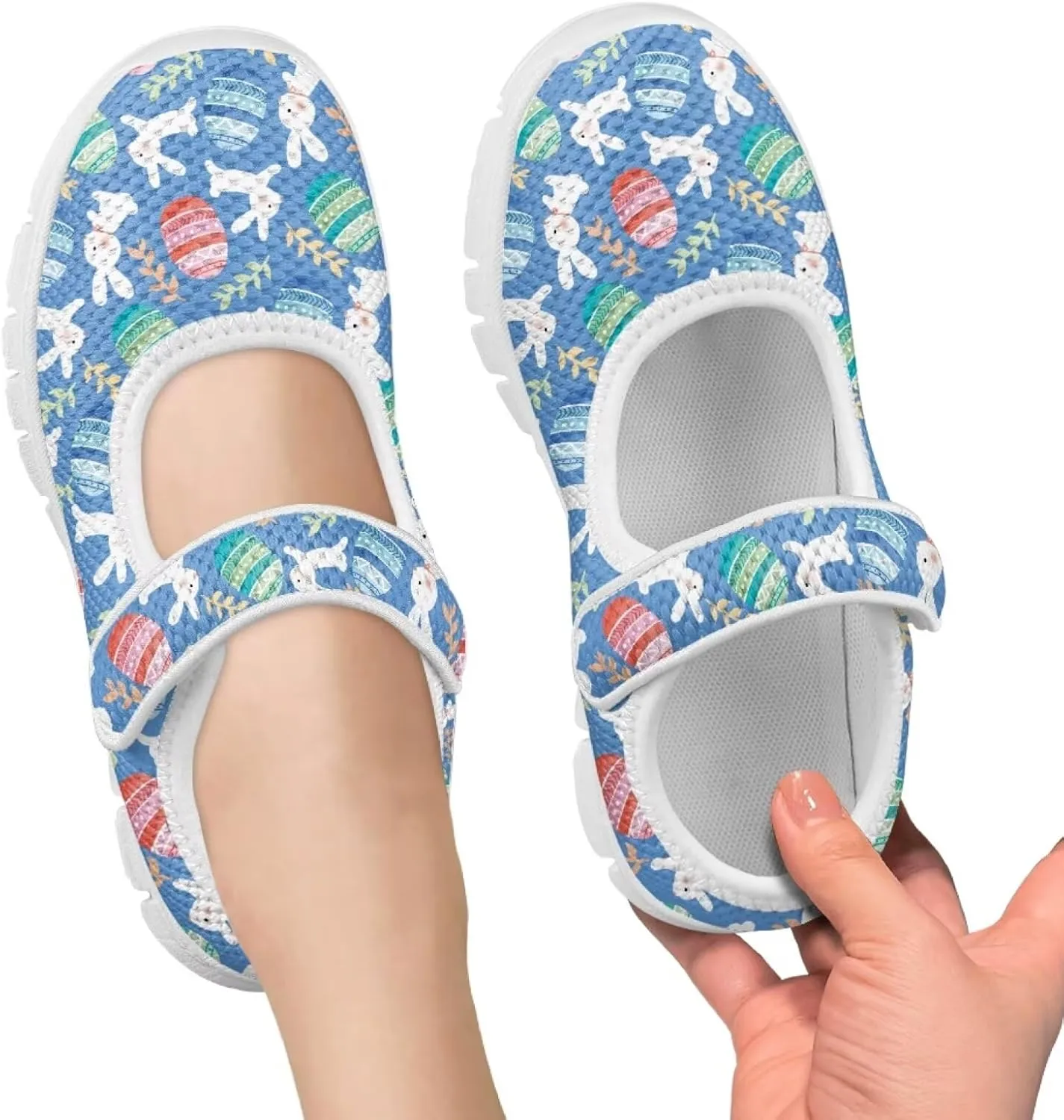 Coloranimal Mary Jane Shoes for Girls Princess Shoes Casual Dance Shoes School Uniform Shoes Easter Theme Mary Jane Flats