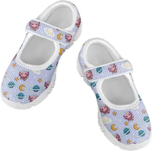 Coloranimal Mary Jane Shoes Girls' Flats Dance Shoes Adjustable Princess Shoes with Hook and Loops School Uniform Shoes for Girls