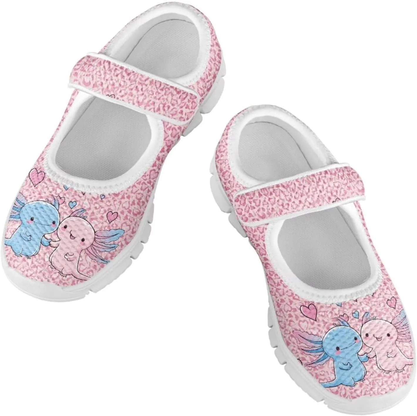 Coloranimal Mary Jane Shoes Girls' Flats Dance Shoes Adjustable Princess Shoes with Hook and Loops School Uniform Shoes for Girls