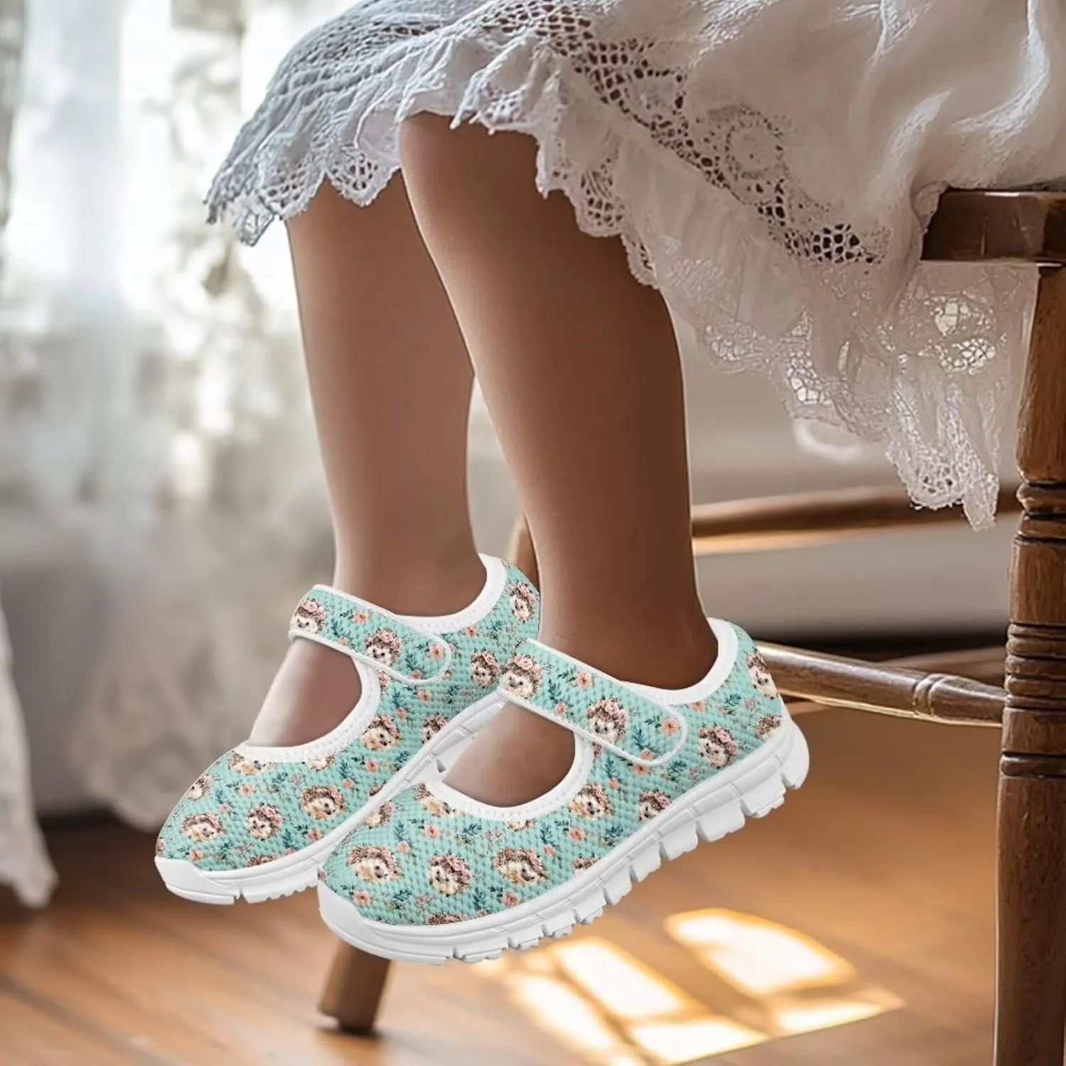 Coloranimal Mary Jane Shoes Girls' Flats Uniform Shoes for Girls Dress Shoes Princess Shoes Ballet Flats Buckle Strap Back to School Footwear