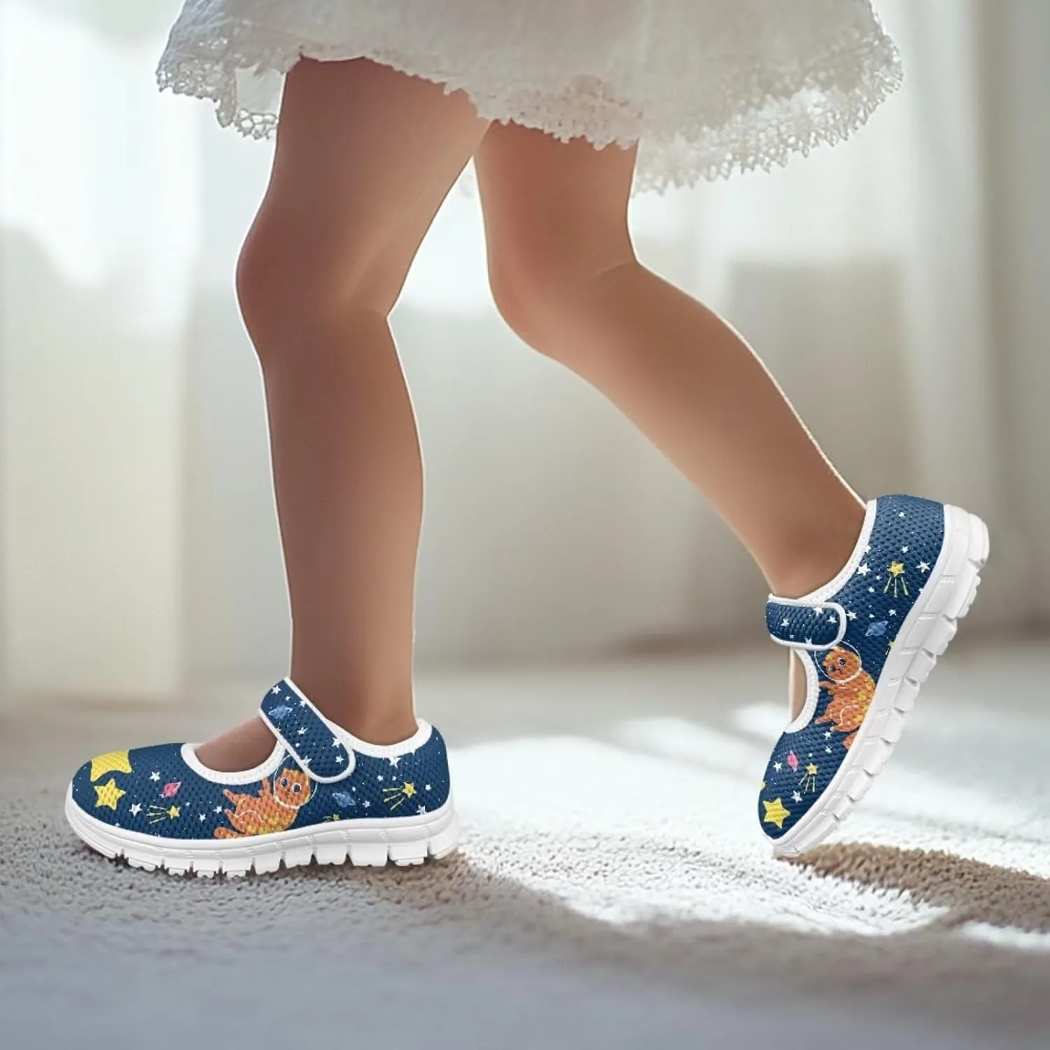 Coloranimal Mary Jane Shoes Girls' Flats Uniform Shoes for Girls Dress Shoes Princess Shoes Ballet Flats Buckle Strap Back to School Footwear
