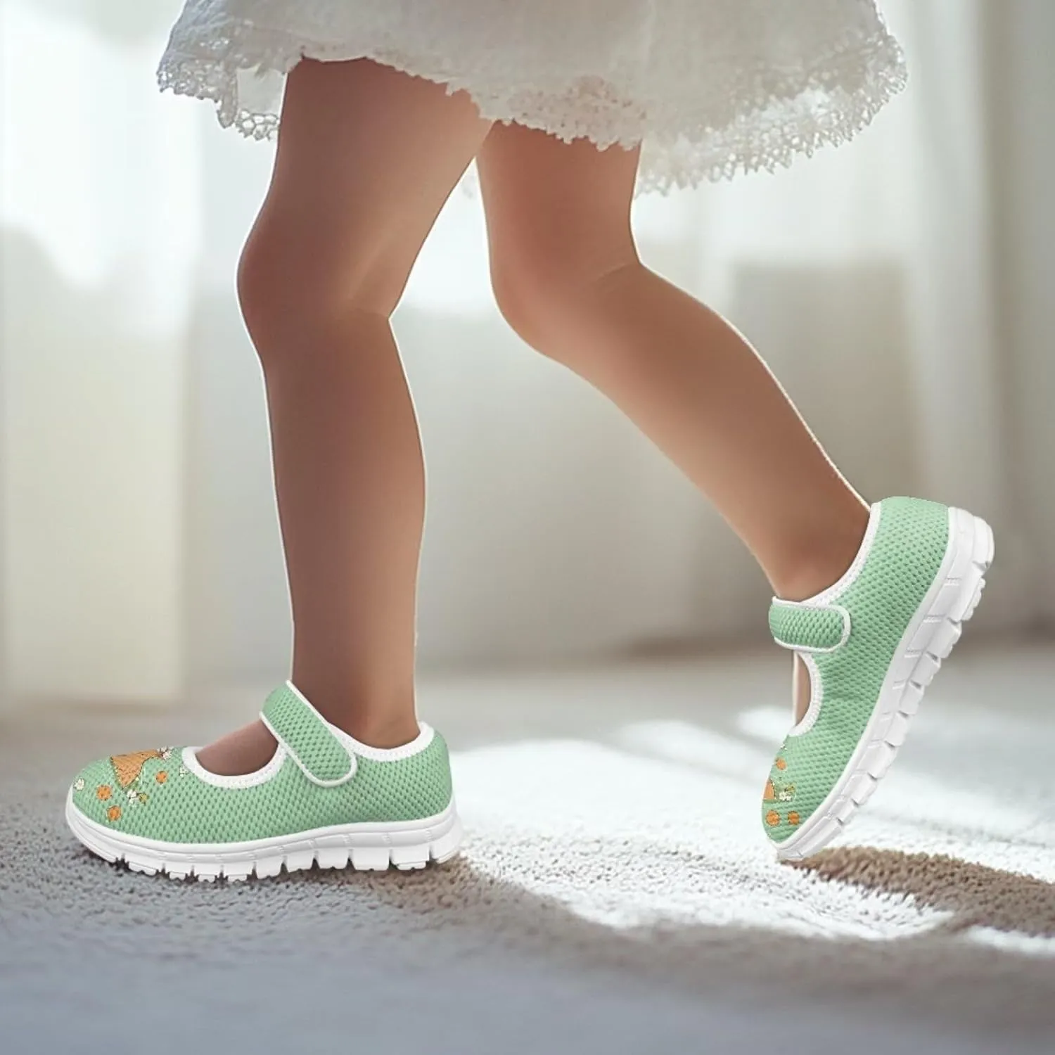 Coloranimal Mary Jane Shoes Girls' Flats Uniform Shoes for Girls Dress Shoes Princess Shoes Ballet Flats Buckle Strap Back to School Footwear