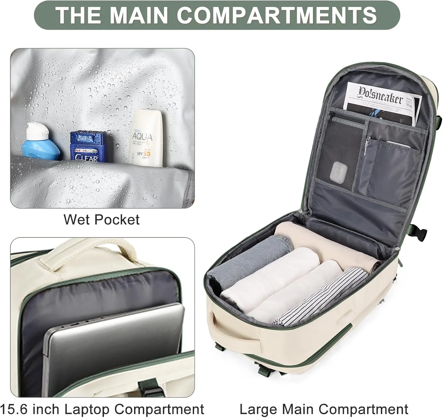 coofay Travel Backpack For Women Men Airline Approved Carry On Backpack Flight Approved Waterproof Sports Luggage Backpack Casual Daypack Small Hiking Backpack