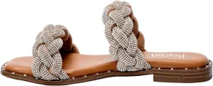 Corkys Footwear Don't Get It Twisted Women's Flat Rhinestone Summer Sandals