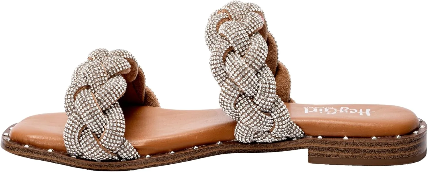 Corkys Footwear Don't Get It Twisted Women's Flat Rhinestone Summer Sandals