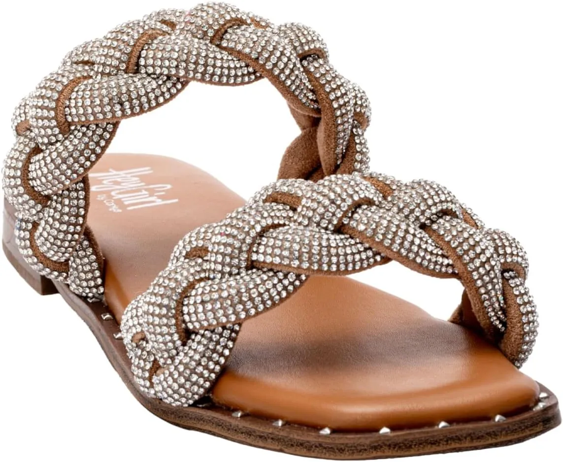 Corkys Footwear Don't Get It Twisted Women's Flat Rhinestone Summer Sandals