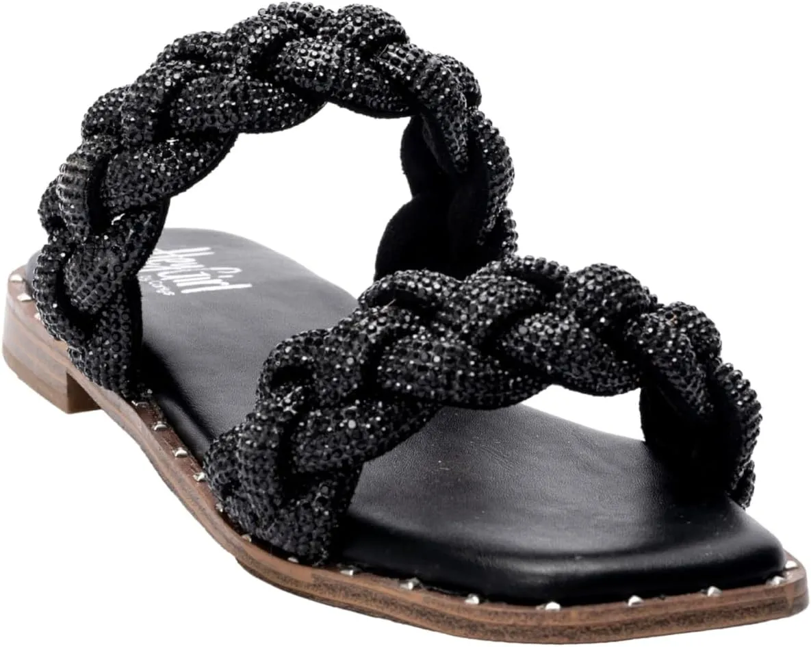 Corkys Footwear Don't Get It Twisted Women's Flat Rhinestone Summer Sandals
