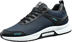 Couple Men's Elevator Shoes Men's Casual Mesh Trainers Lightweight Breathable Lace Up Sports Mens Sneaker Socks Low Cut