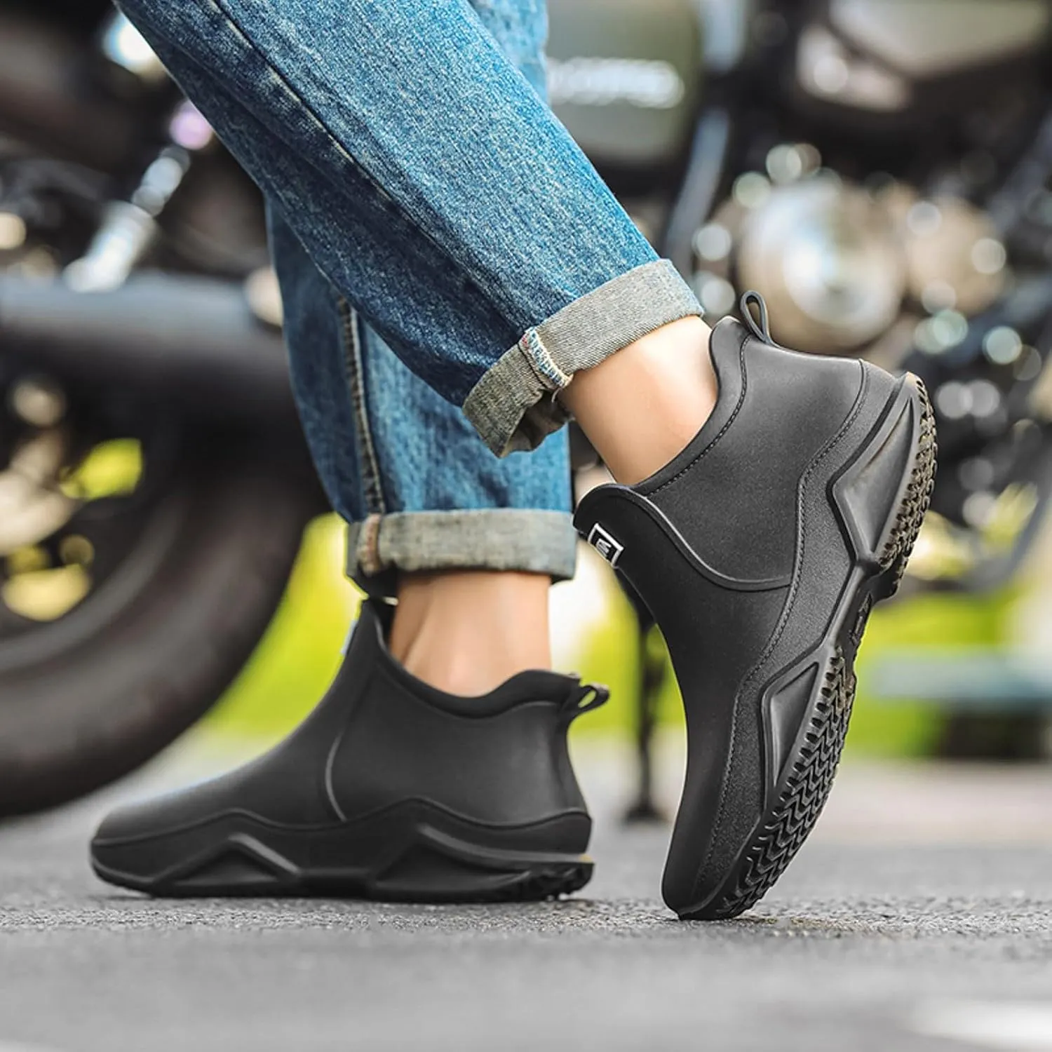Couple Rain Shoes Outside Wear Versatile Water Shoes Thick Bottom Comfortable Non Slip Womens Original Short Rain Boot