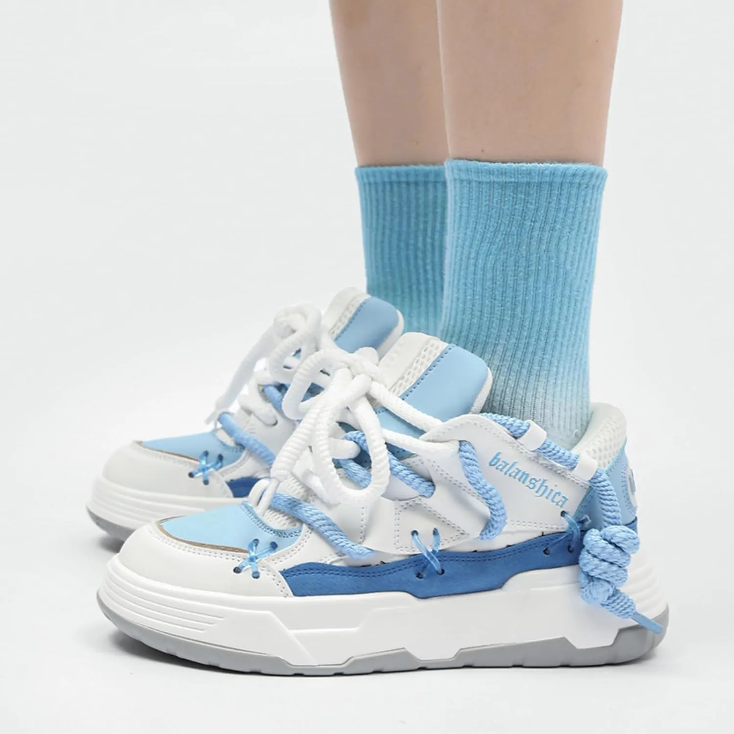 Couple's Faux - Leather Chunky Sneakers, Lightweight and Breathable. Suitable for Walking, Tennis, Running, with Height - Increasing Design. Perfect for Casual and Stylish Looks.