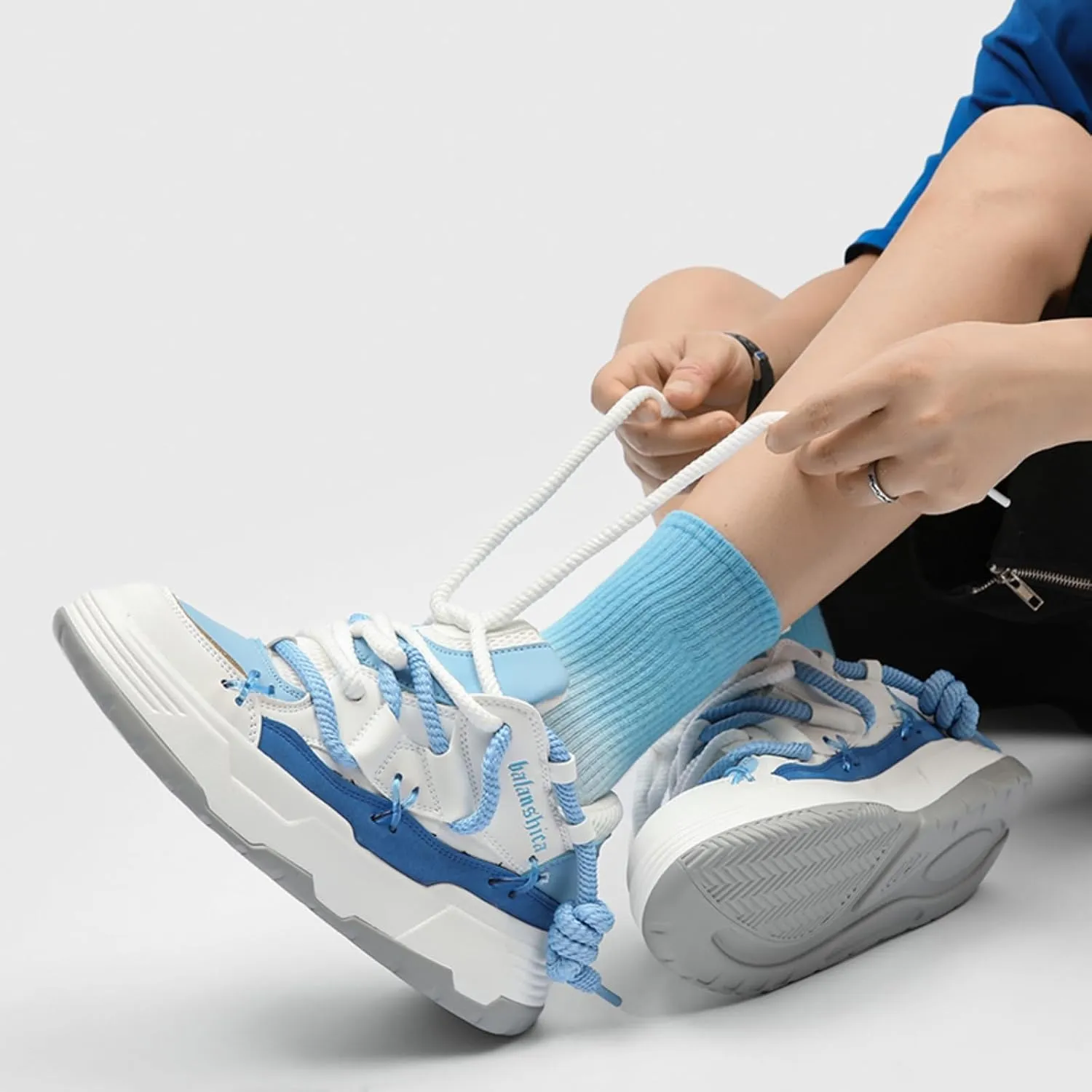 Couple's Faux - Leather Chunky Sneakers, Lightweight and Breathable. Suitable for Walking, Tennis, Running, with Height - Increasing Design. Perfect for Casual and Stylish Looks.