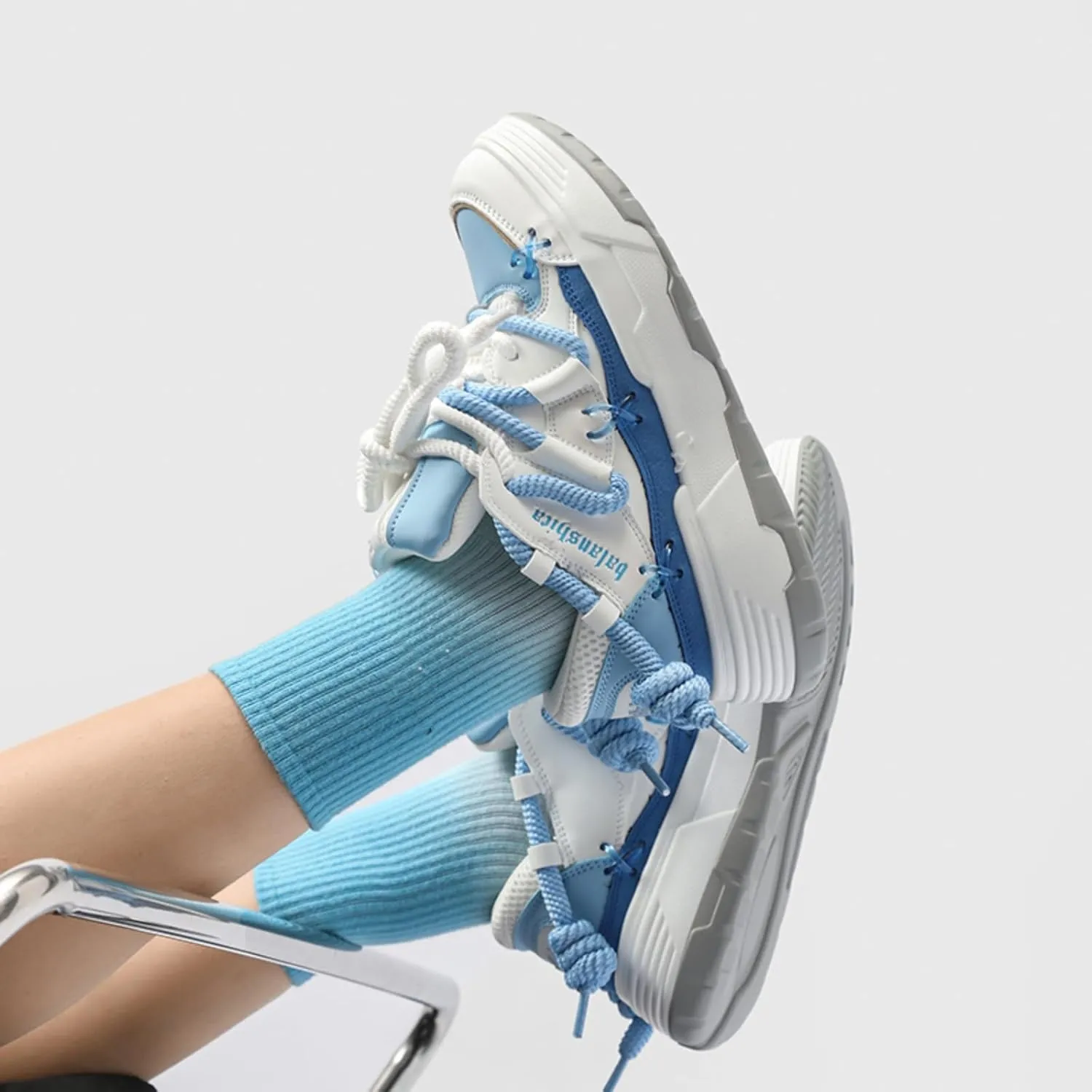 Couple's Faux - Leather Chunky Sneakers, Lightweight and Breathable. Suitable for Walking, Tennis, Running, with Height - Increasing Design. Perfect for Casual and Stylish Looks.