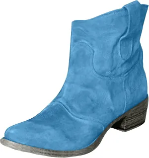 Cowboy Boots for Women Cowgirl Low Heel Chunky Stacked Winter Fall Booties Slouchy Western Wide Mid Calf Pointed Toe Shoes