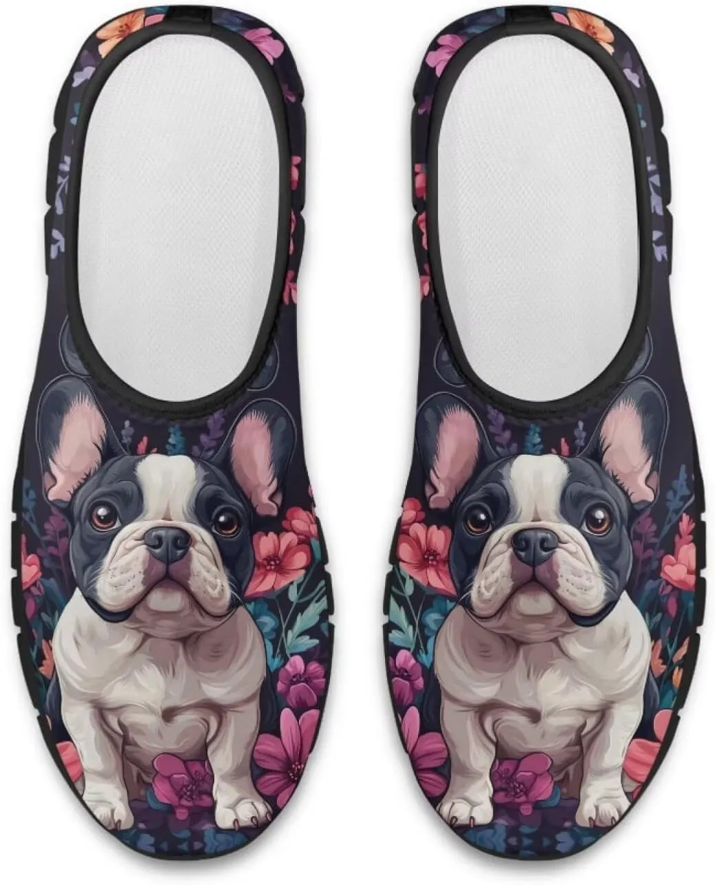Dog Print Slip on Loafers for Women Anti-Skid Running Sneakers No Laces Breathable Sport Shoes