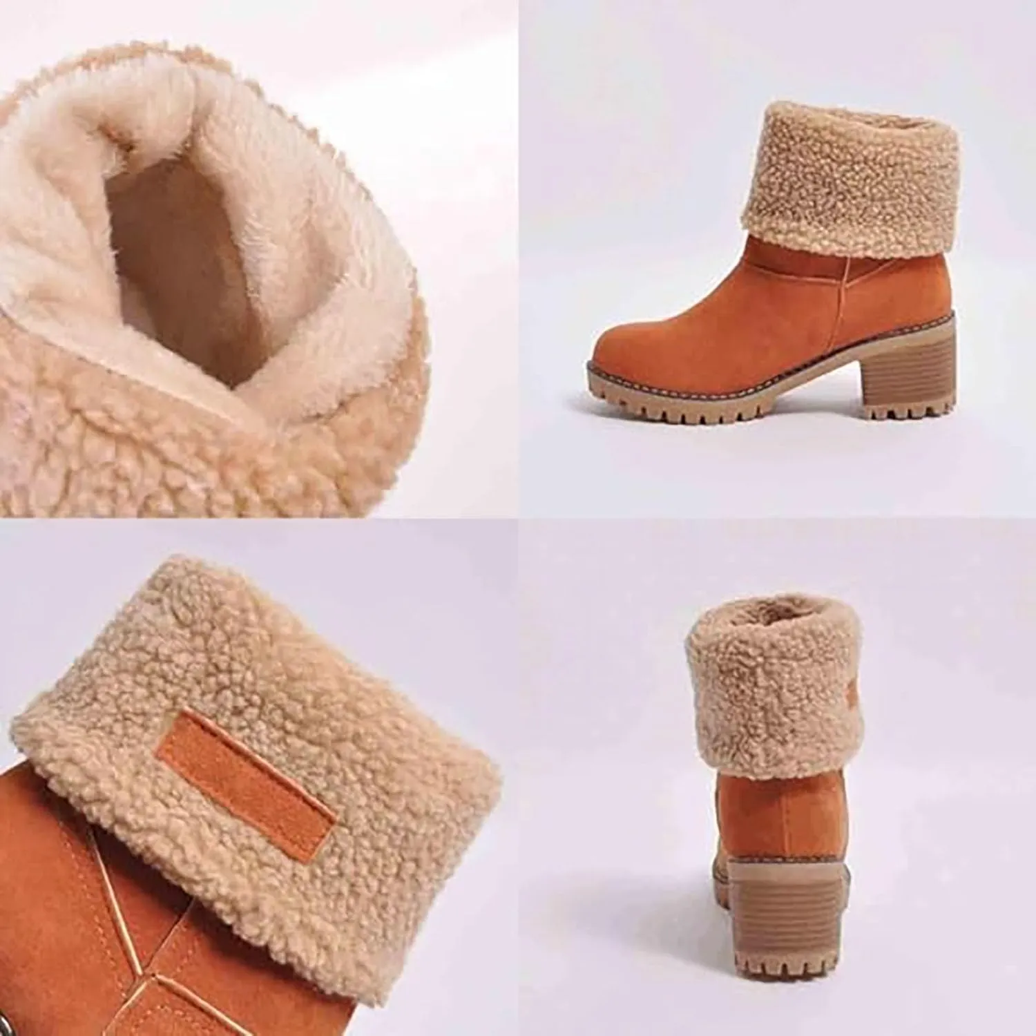 Dotmalls Boots, Dotmalls Seniors' Chunky Heel Winter Boots, Dotmalls Women's Chunky Heel Round Toe Snow Boots